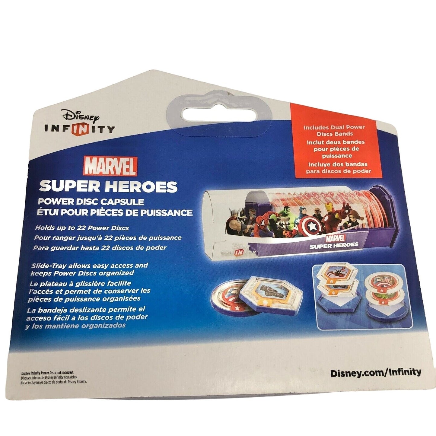 Disney Marvel Super Heroes Power Disc Capsule slide tray New in package