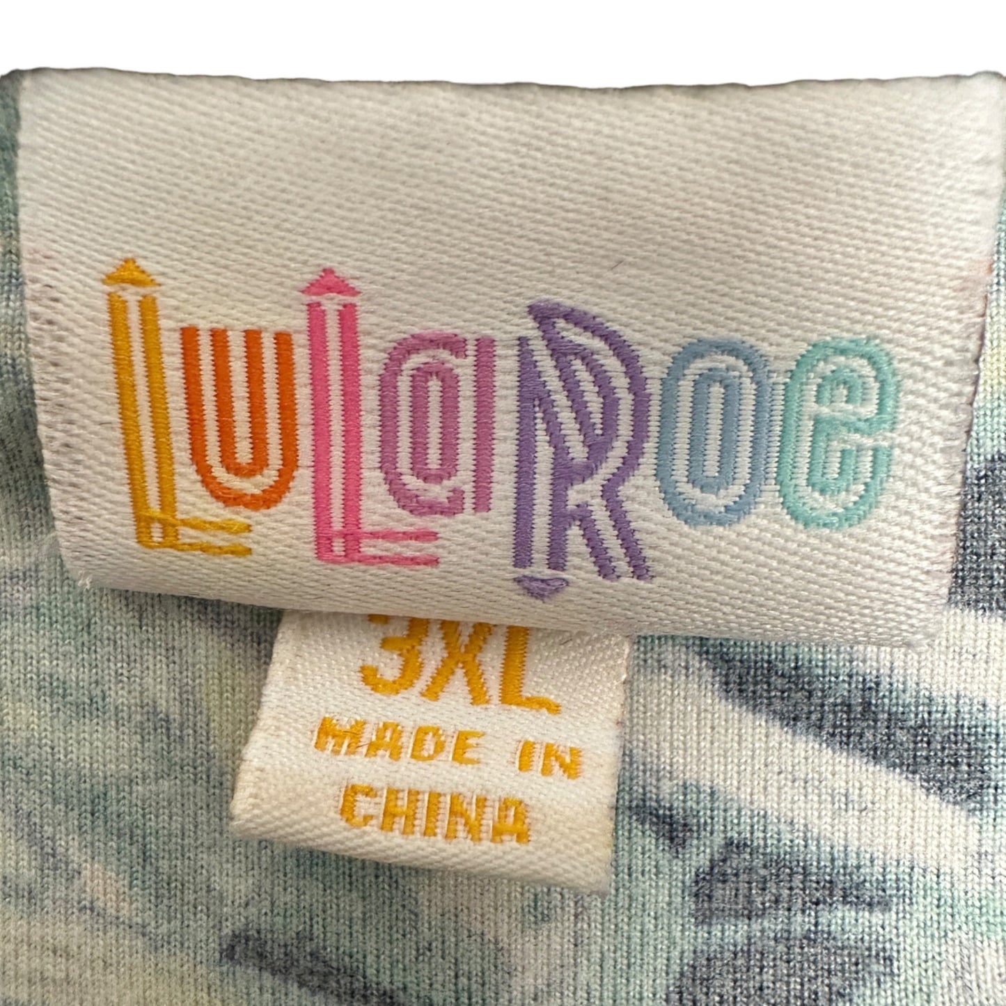 LuLaRoe Irma Top Womens 3XL Americana Blue Statue of Liberty Patriotic HiLow