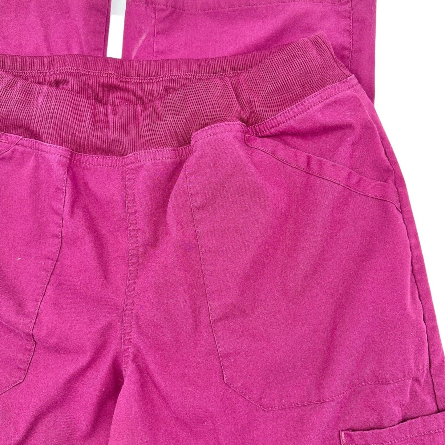 Cherokee Workwear Womens Scrub Pants M Burgundy Wine Style WW170T Medical Dental