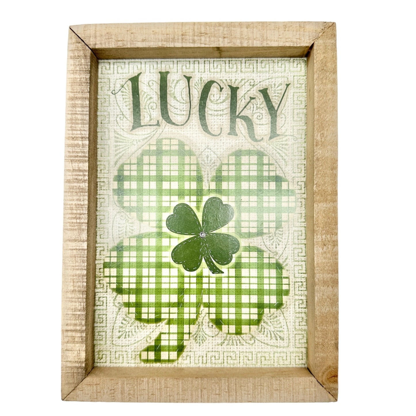 Primitives By Kathy St. Patrick's Day Pair of Wooden Box Signs Decor Hang or Sit