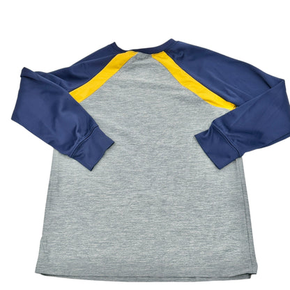 Oshkosh Bgosh Boys Shirt Boys Size 8/8A Heather Gray Navy Raglan Long Sleeves