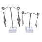 2 Sets of Pierced Earrings Silver Dangle