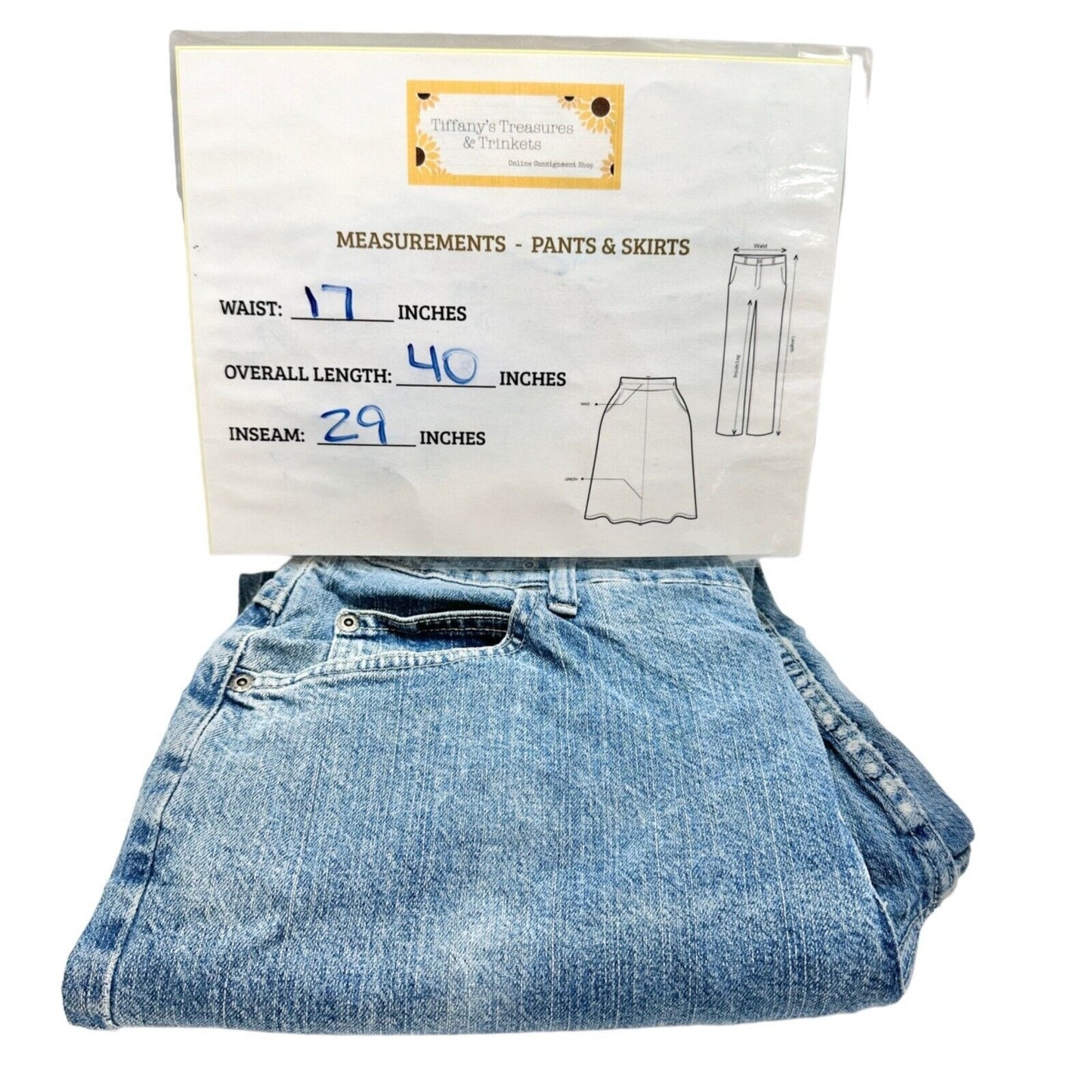 Riders Relaxed Jeans Women's 16P Blue Denim 5 Pocket Zip Button Closure
