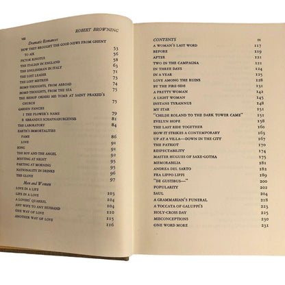 Antique Book The Selected Poems of Robert Browning 1942 Classics Club