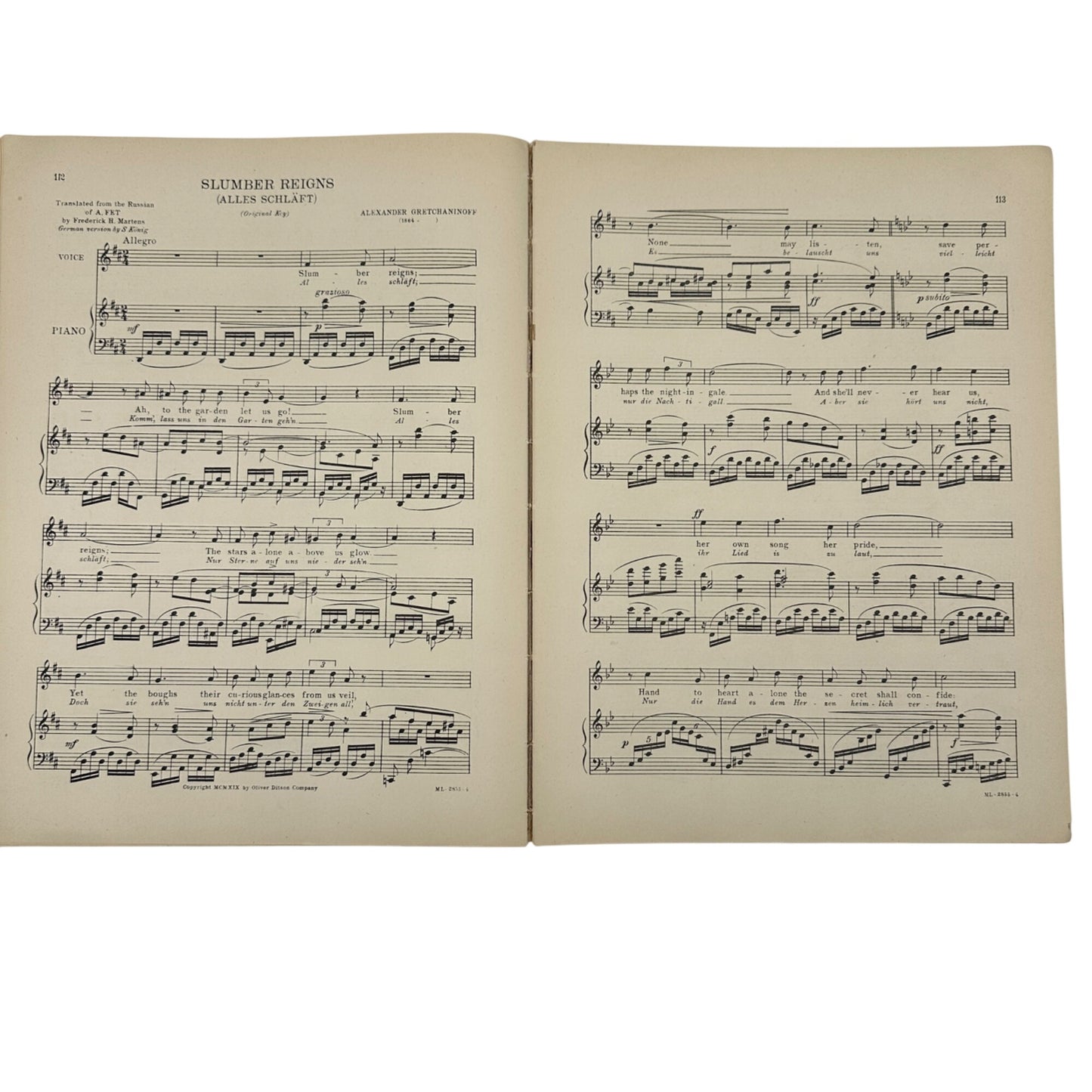 Vintage Russian Sheet Music Books: Modern Songs Volume I and Piano Playing Guide