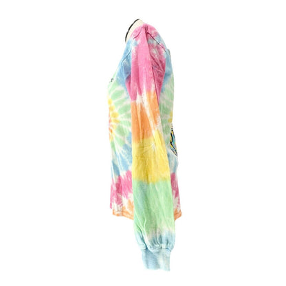 Simply Southern TShirt Women's Small Pastel Tye Die Crew Neck LS Pineapple