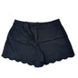 Lane Bryant The Allie Scalloped Hem Polka Dot Shorts Womens Size 20 Black Gray