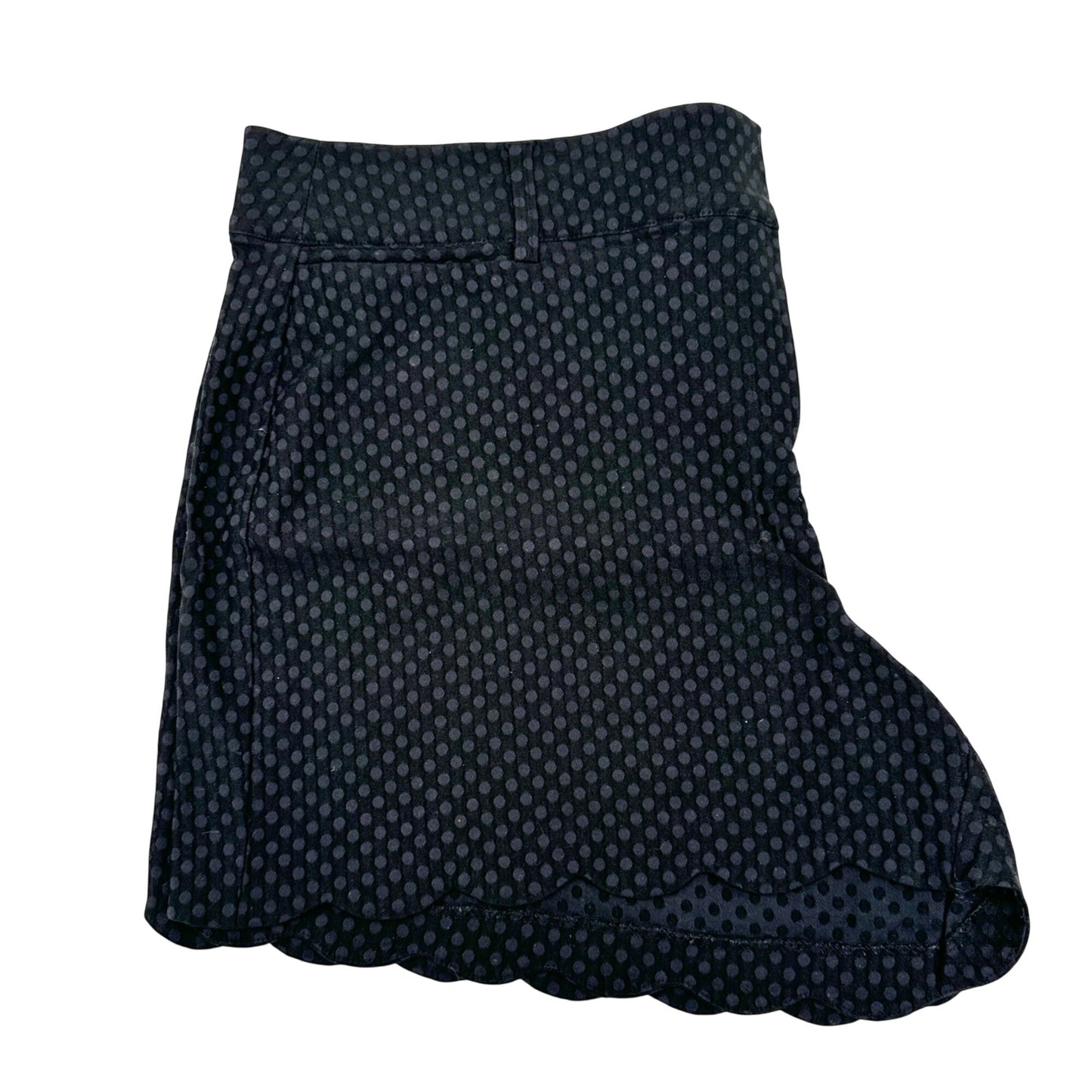 Lane Bryant The Allie Scalloped Hem Polka Dot Shorts Womens Size 20 Black Gray