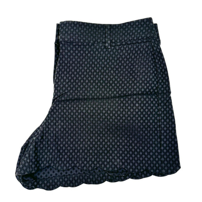 Lane Bryant The Allie Scalloped Hem Polka Dot Shorts Womens Size 20 Black Gray
