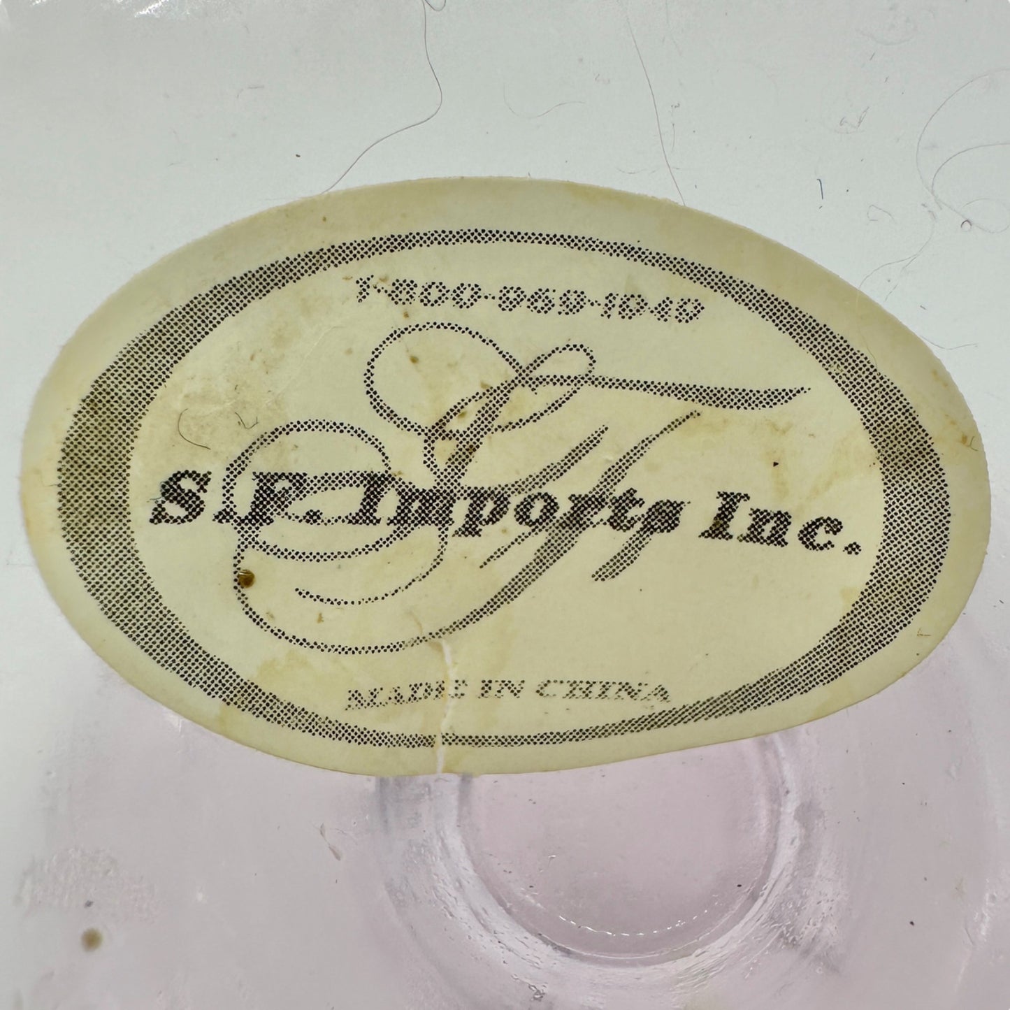 S. F. Imports Set of 3 Elegant Vintage Glasses 2 Pink and 1 Green 5 Inches Tall