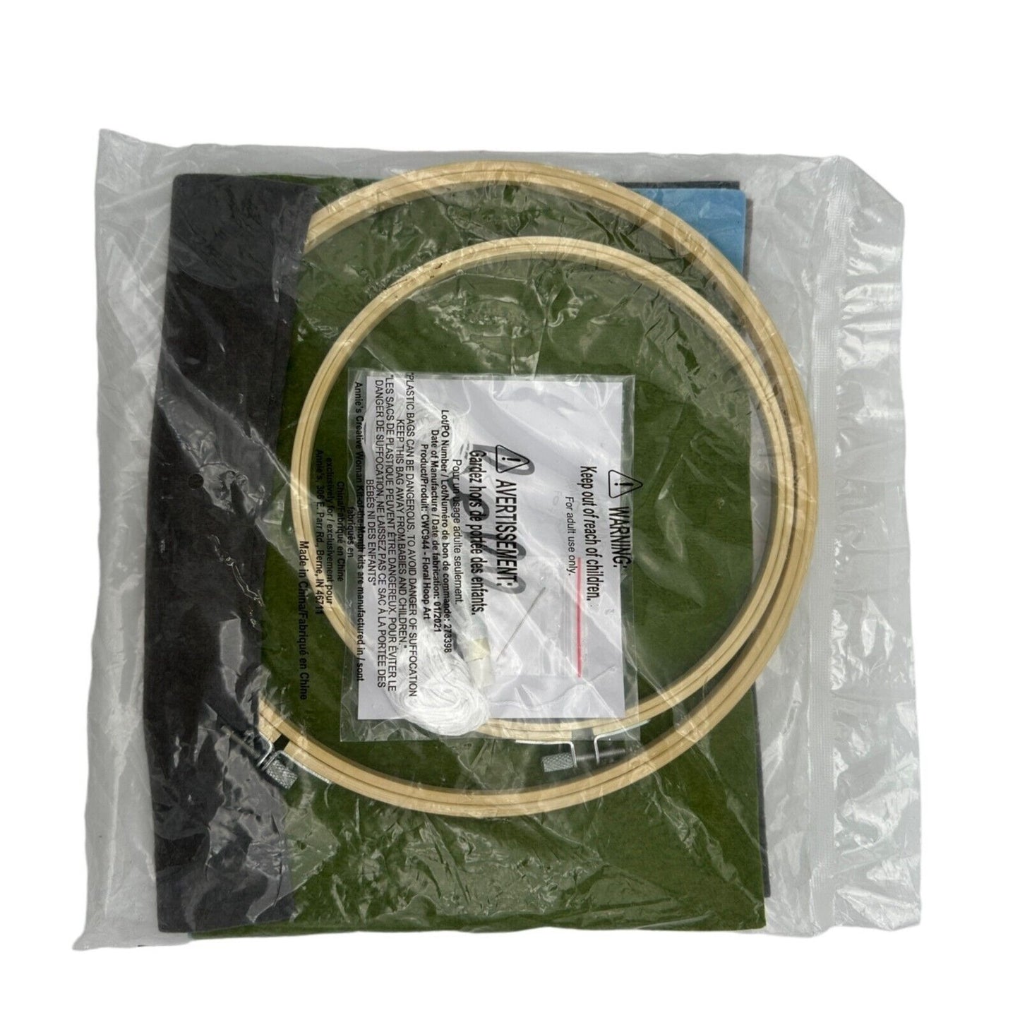 Annie’s Creative Woman Floral Hoop Art Felt Flowers Kit of Month Club CWC944 NIP
