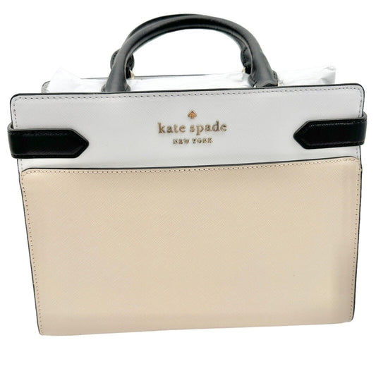 Kate Spade Handbag with Crossbody Strap Muted Pink White Black NEW