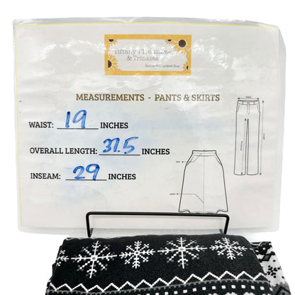 Time And Tru Leggings XXXL 3XG 22 Black White Gray Fair Isle Look