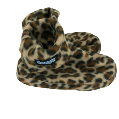 Snuggie Slippers Childrens Kids Leopard Plush M (13-1) NIB Soft Cozy Comfortable