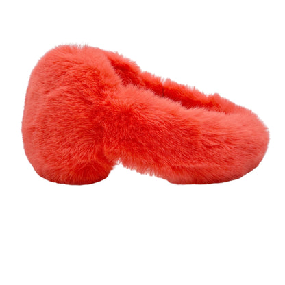 Neiman Marcus Earmuffs One Size Melon Faux Fur NWT