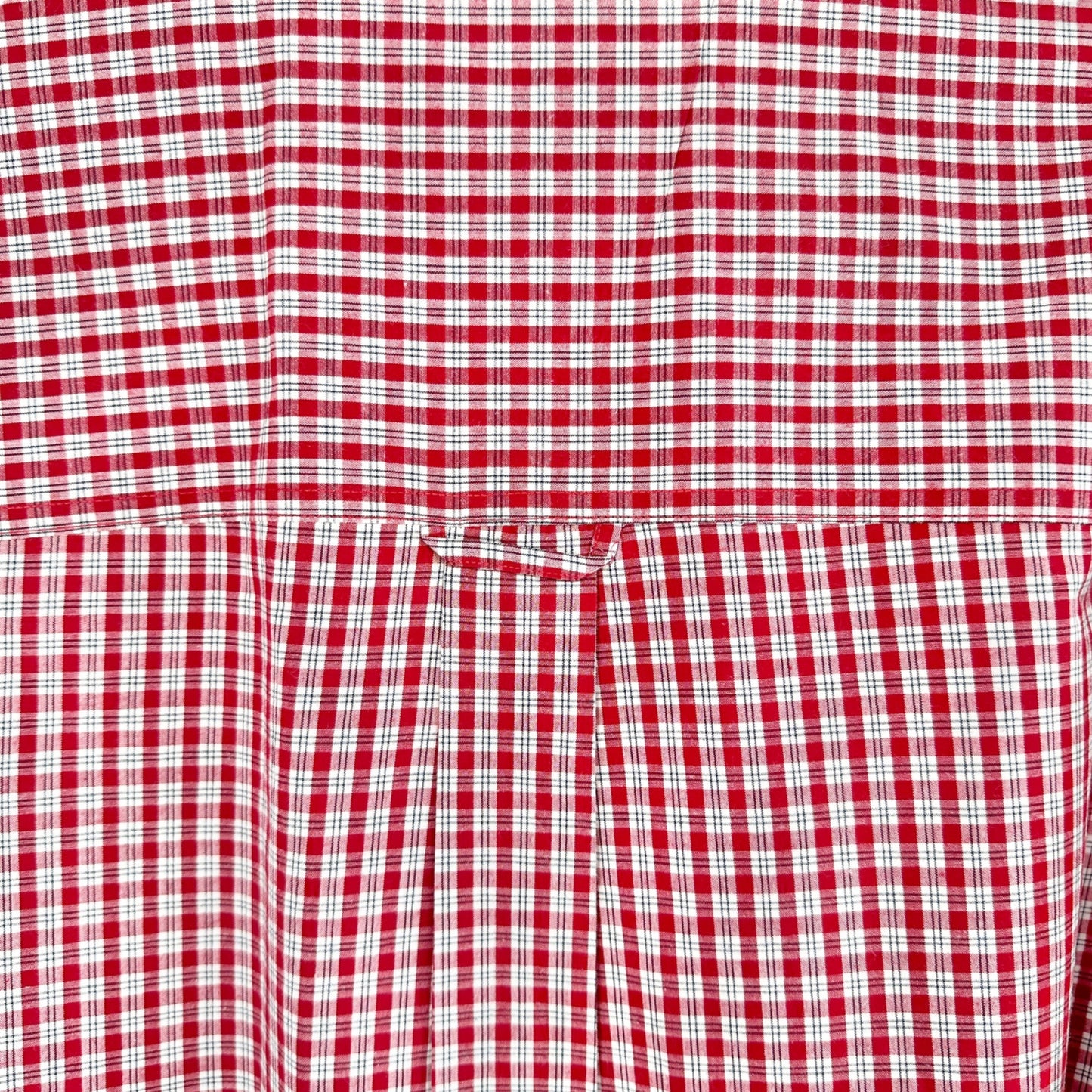 Chaps Easy Care Dress Shirt Mens L Red Plaid Button Down Collar LS