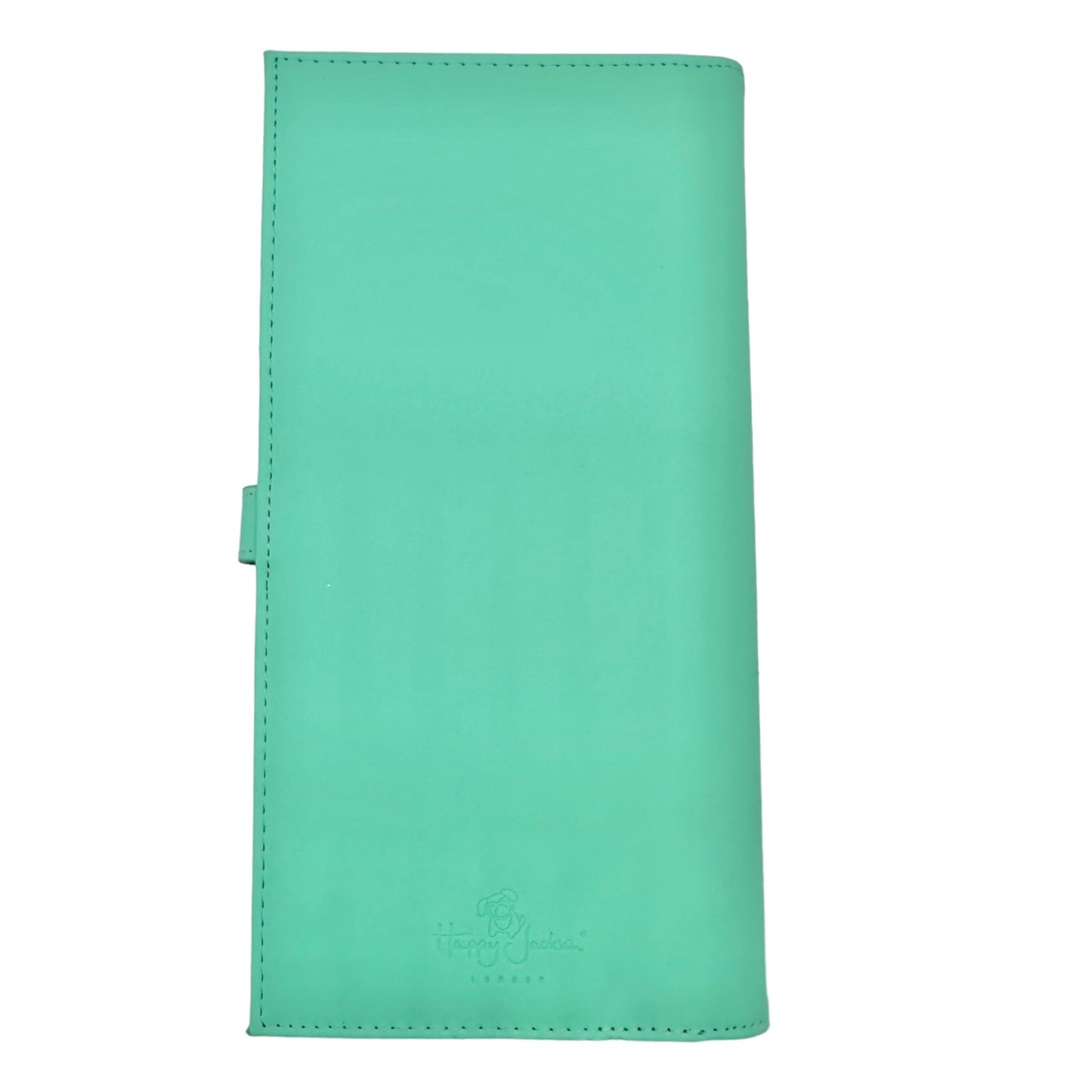 Happy Jackson Travel Document Holder Teal Vinyl Padded Snap Closure Pockets NWT