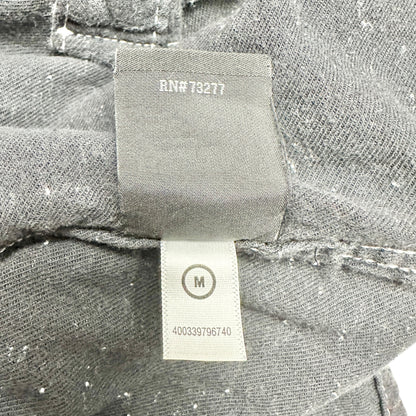 Rock & Republic Shirt Mens M Button Front Collared LS Roll Tab Black Gray White