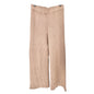 Justfab Ribbed Knit Pants Womens XL Beige Ribbed Wide-Leg Soft Comfortable