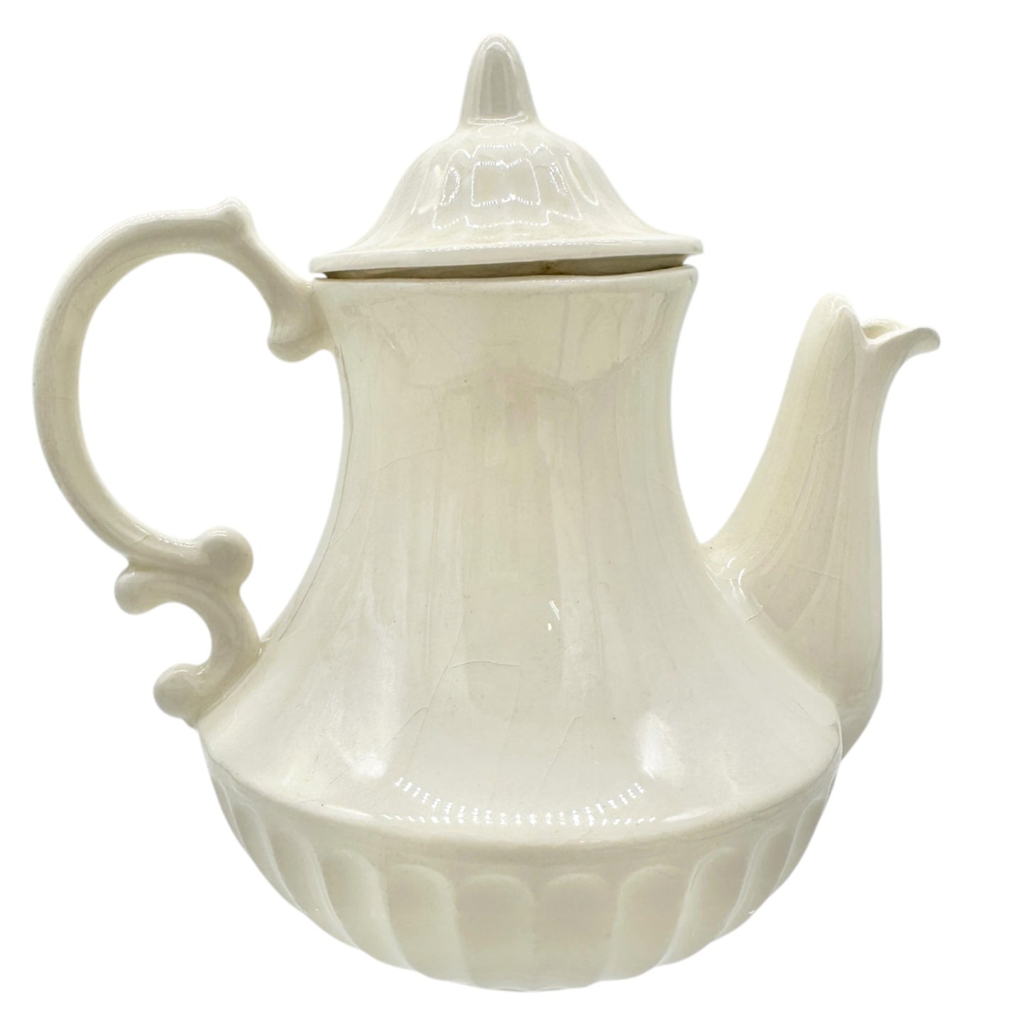 Childrens 17 Piece Ceramic Tea Set With Blue Interiors and White Exterior Design