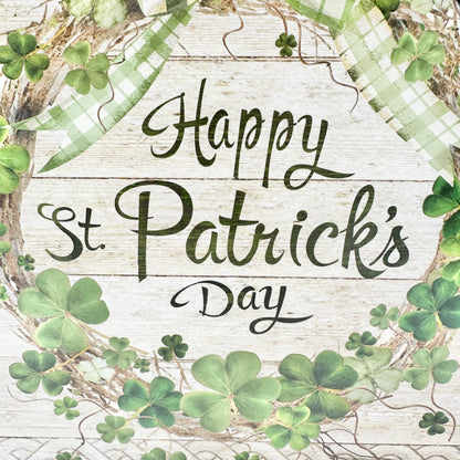 Primitives By Kathy St. Patrick's Day Pair of Wooden Box Signs Decor Hang or Sit