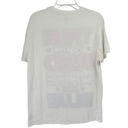 Way To Celebrate! Patriotic T-Shirt L White "True To The Red White And Blue"
