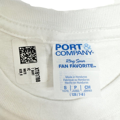 Port & Company Tshirt Child's Small White Canada Short Sleeve Crew Neck New