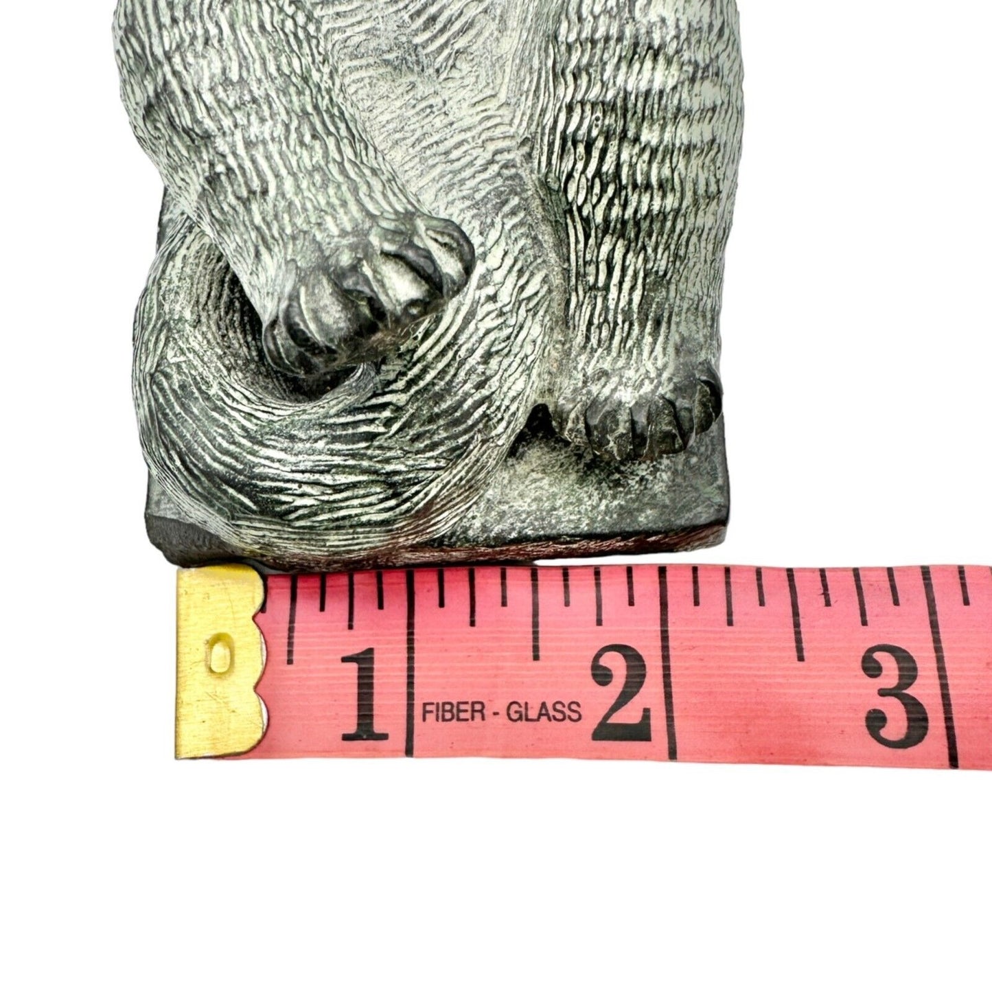 The Wolf Sculptures Soapstone Sea Otter with Shell Gray 4.5 x 2.5 x 2.5