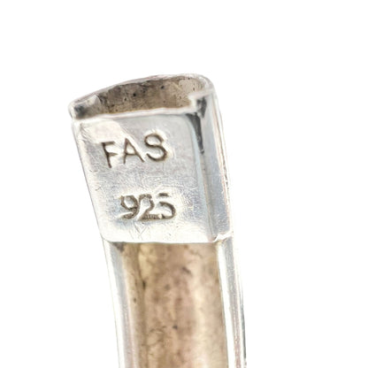 Vintage Bracelet Women's 8 in Sterling Silver Bangle Clasp Closure