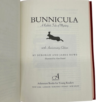 Bunnicula 40th Anniversary Edition Hardcover By Deborah & James Howe Velvet Red