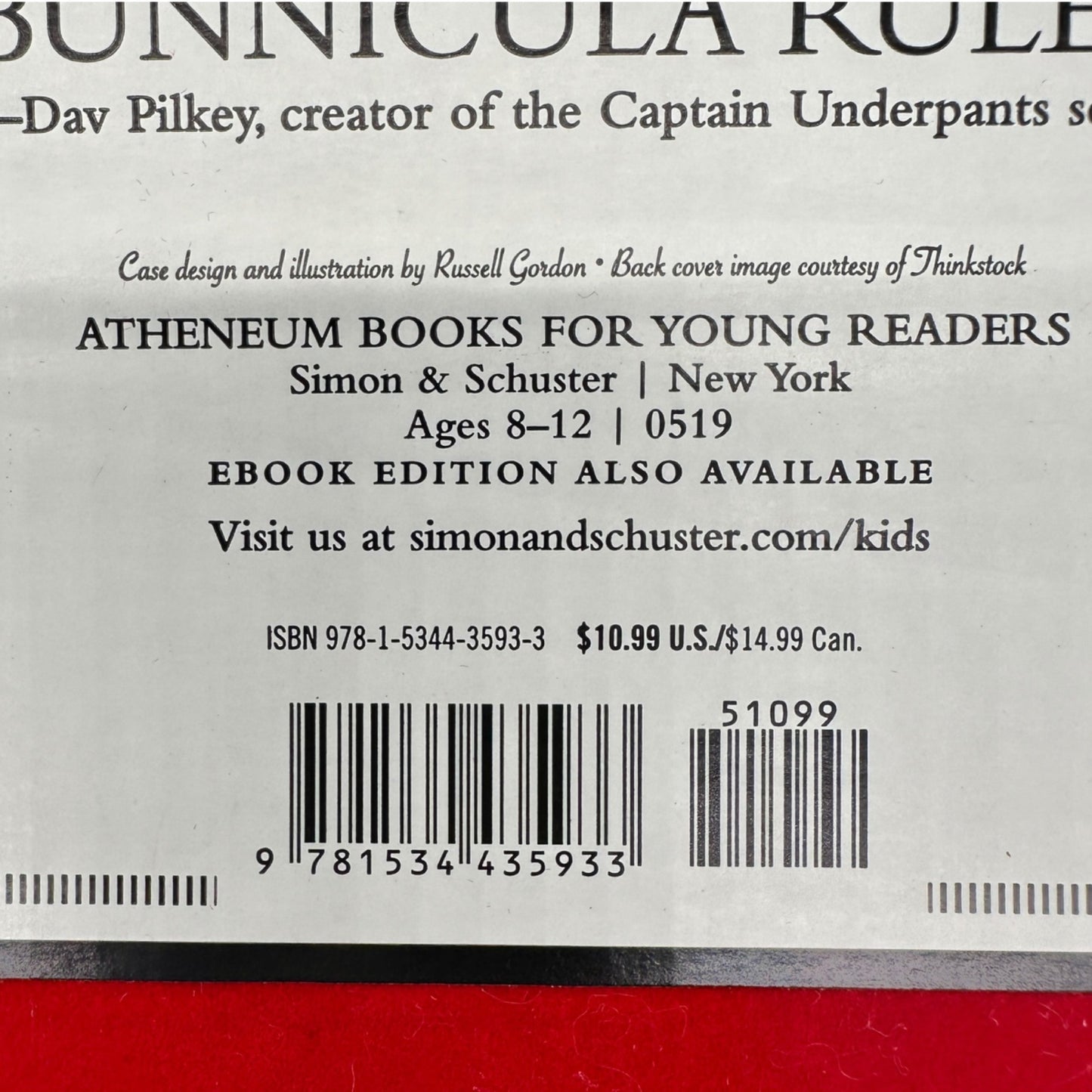 Bunnicula 40th Anniversary Edition Hardcover By Deborah & James Howe Velvet Red