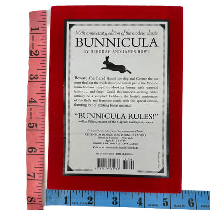 Bunnicula 40th Anniversary Edition Hardcover By Deborah & James Howe Velvet Red