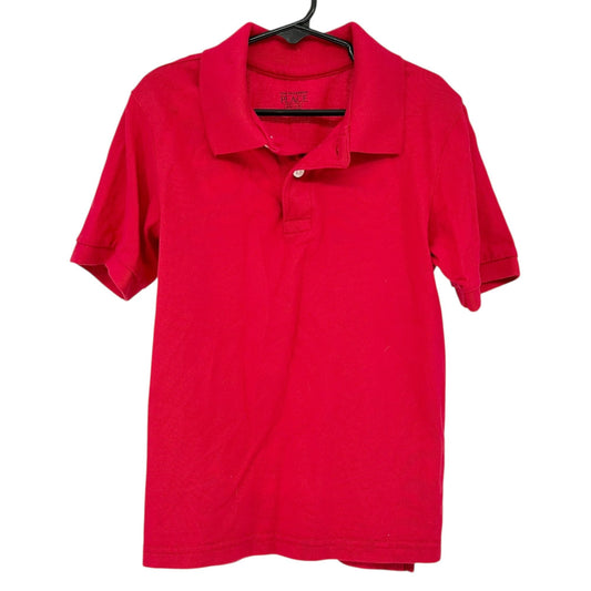 The Childrens Place Polo Shirt Boys M 7/8 Red Short-Sleeve Cotton Classic Fit