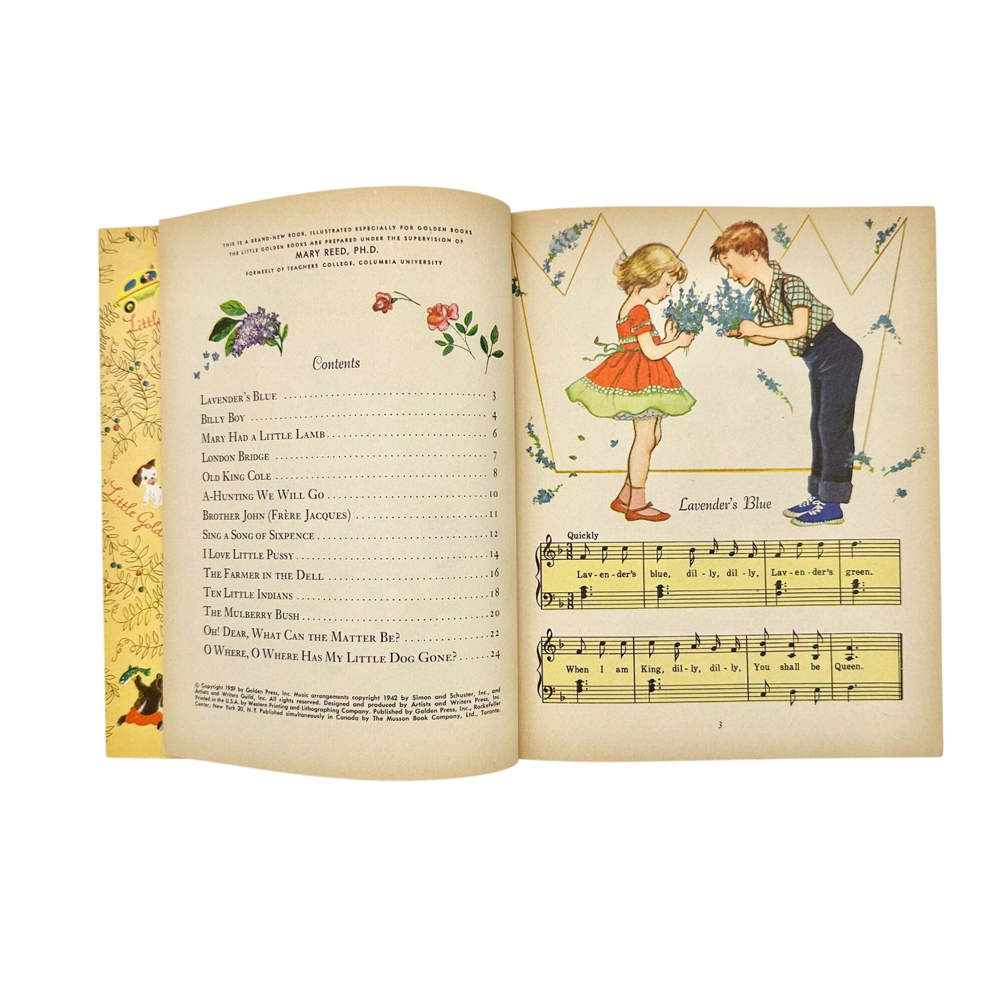 1959 Little Golden Book Nursery Songs 14 Childhood Favs Saviozzi Illustrations