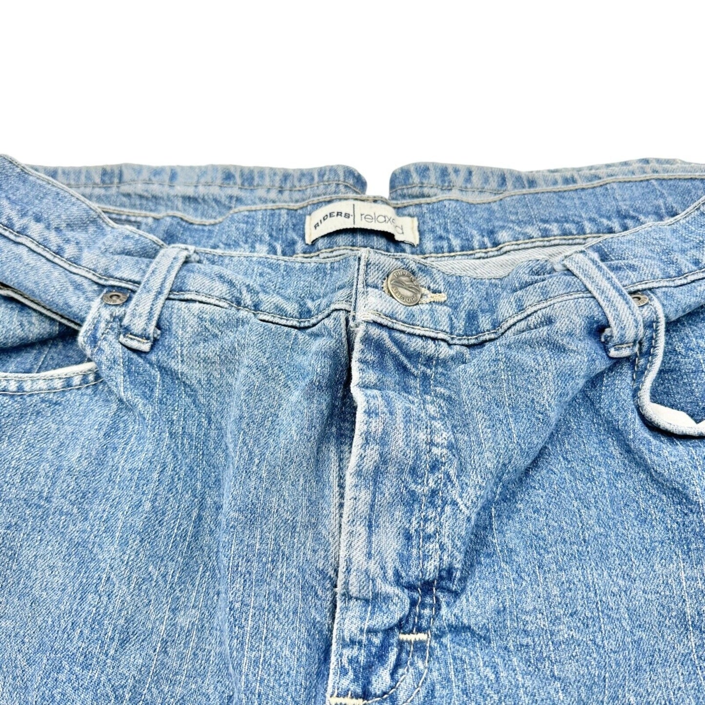 Riders Relaxed Jeans Women's 16P Blue Denim 5 Pocket Zip Button Closure