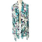 Mark Scarf or Wrap 78 x 39 White Blue Purple Flowers