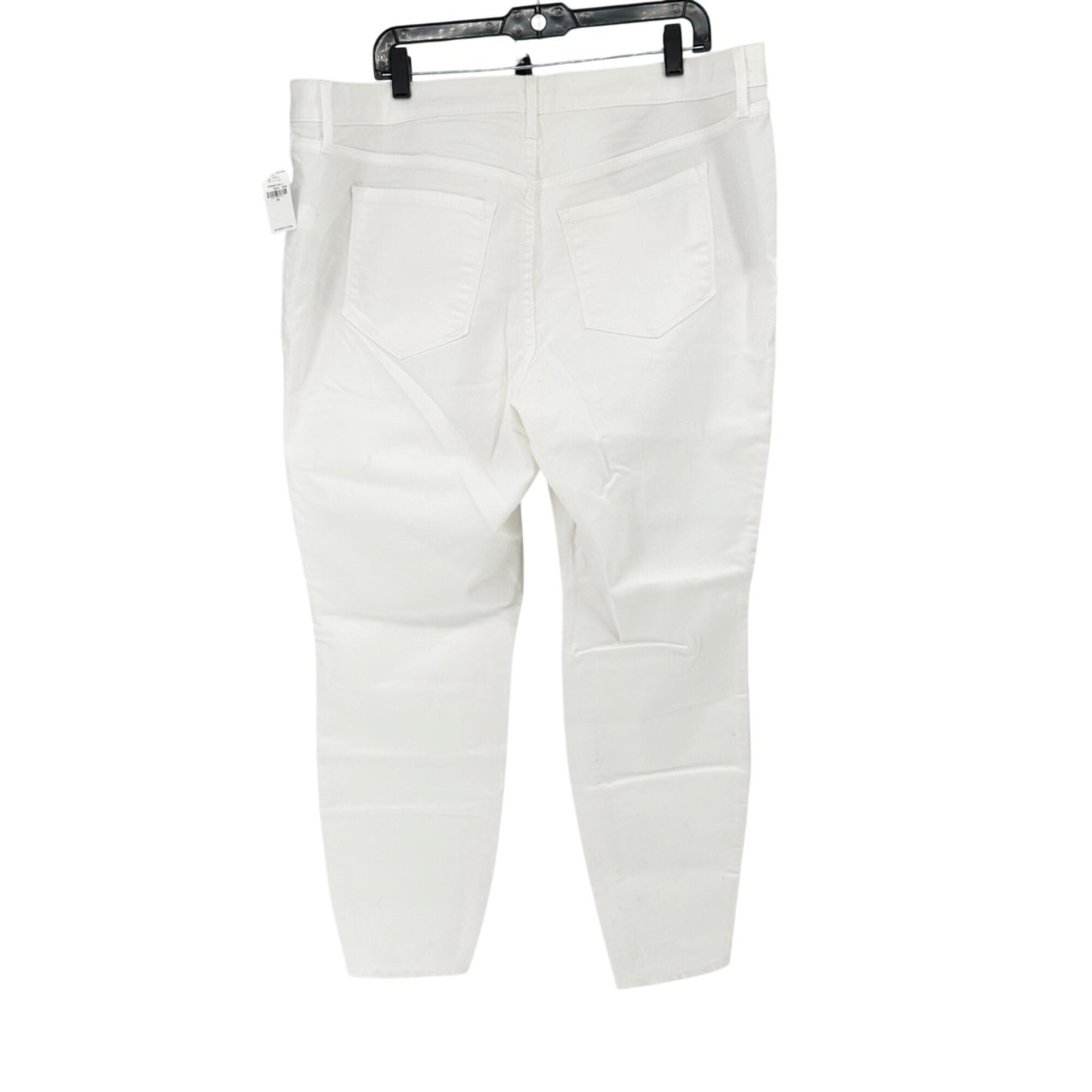 Old Navy WOW Super Skinny Denim Pants Womens 22 White High-Rise Stretchy NWT