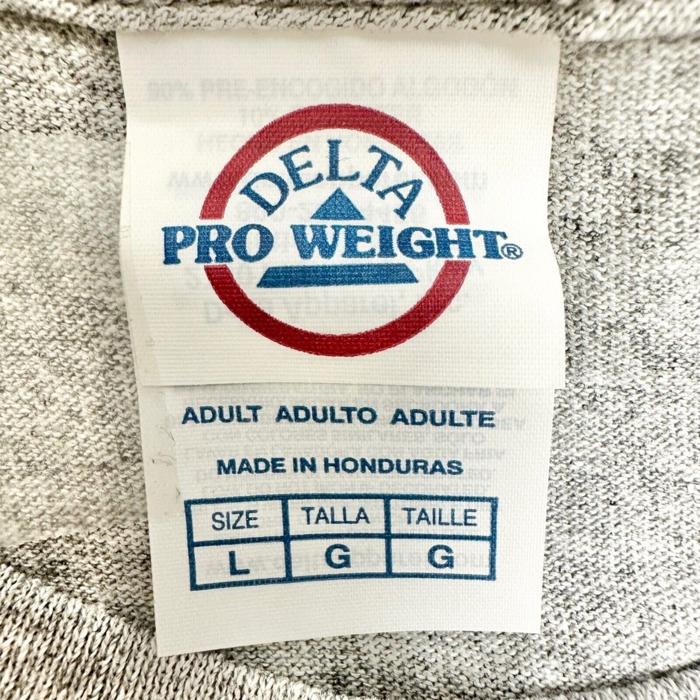 Delta Pro Weight Tshirt Large Gray Short Sleeve Williamsburg NEW