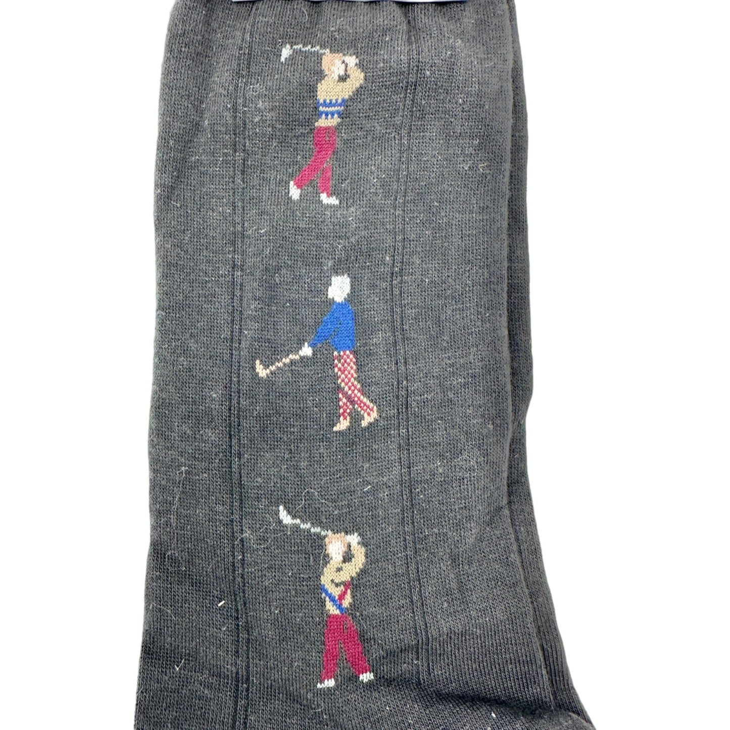 Mountain High Hosiery Socks Men's 10-13 TWO PAIRS Black Golfers and Paisley NWT