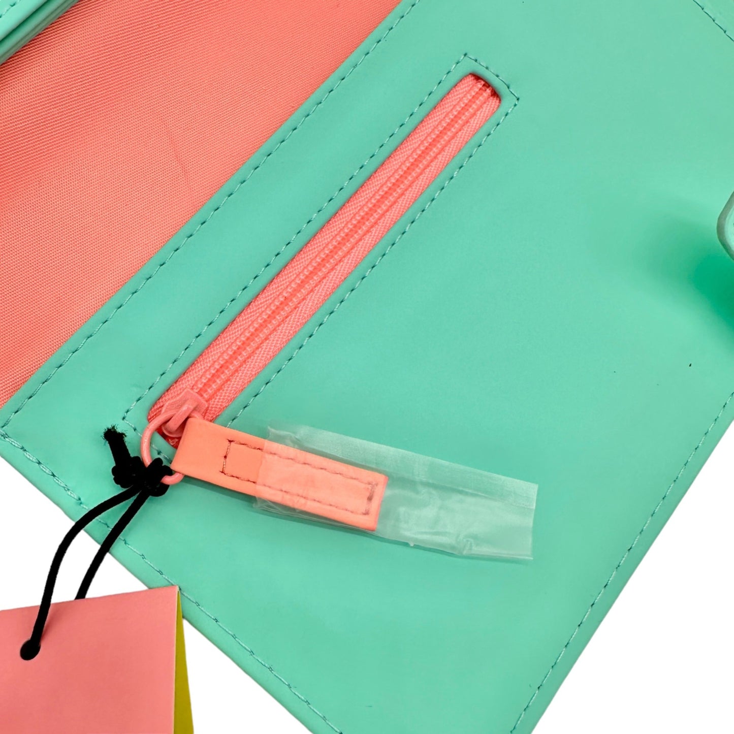Happy Jackson Travel Document Holder Teal Vinyl Padded Snap Closure Pockets NWT