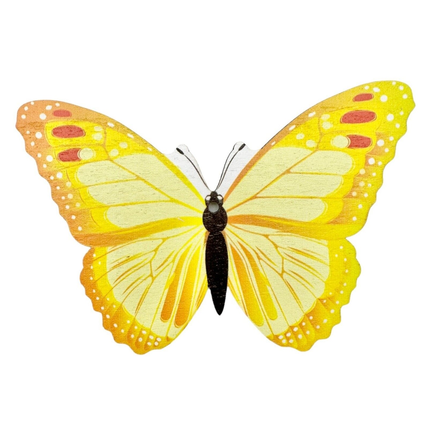 9 Piece Summer Hanging Decor Ornaments 4.5 in Yellow Butterflies NEW