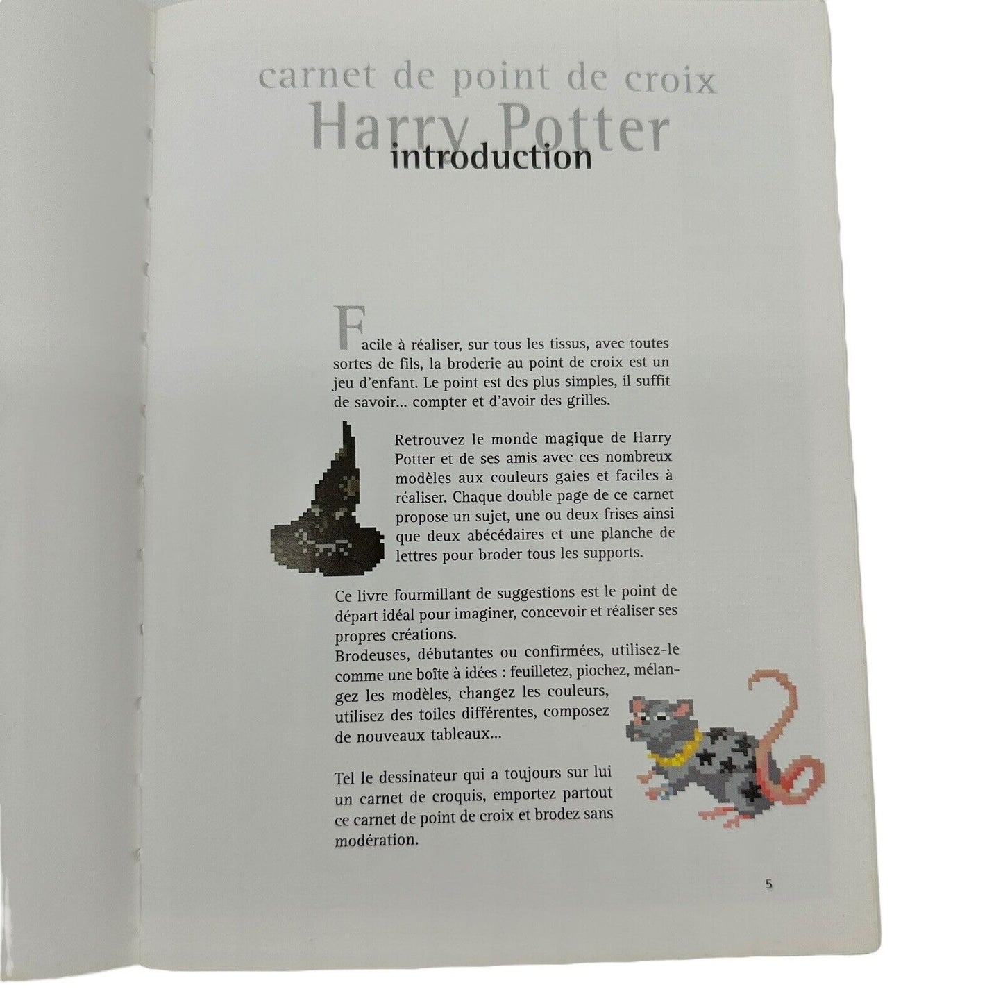 Harry Potter Cross Stitch Patterns Paperback Book In French 2001 Mango Pratique