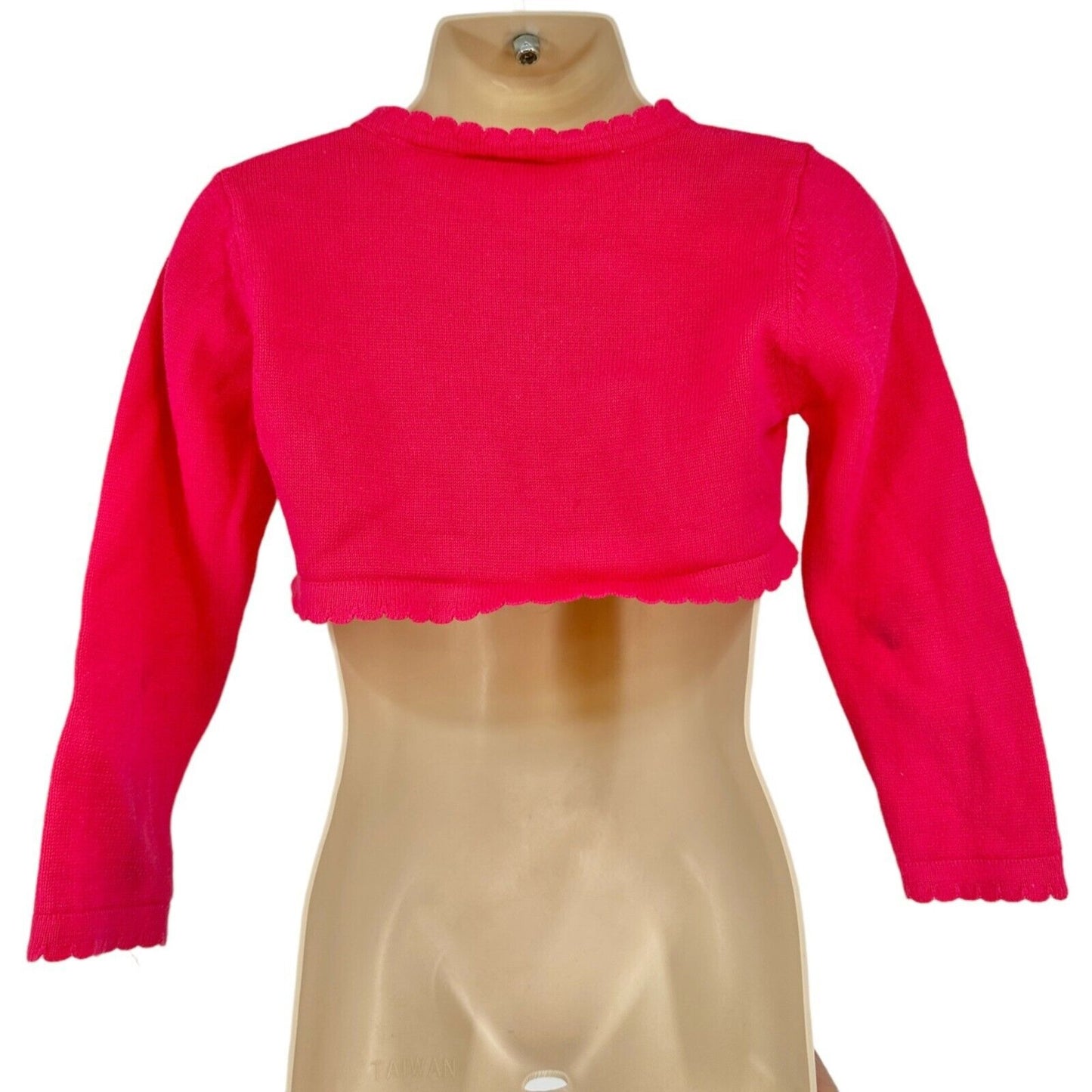 Blueberi Boulevard Girls 4T Cropped Cardigan Sweater Pink Cotton