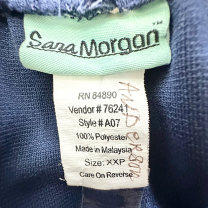 Sara Morgan Pants Womens XXP Blue Polyester Elastic Waist Comfort Simplicity