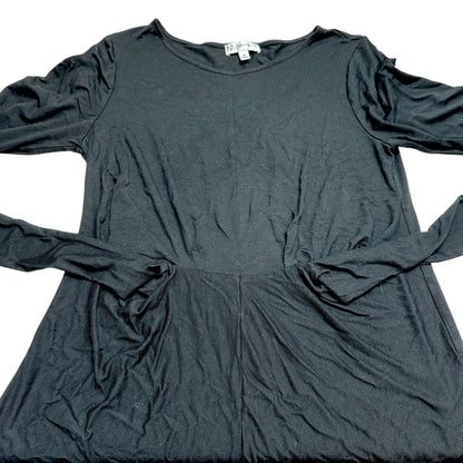Neiman Marcus Top Womens M Black Long Sleeve Knot Front Lightweight Soft Comfort