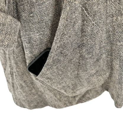 Stijfselkissie Shirt Jacket Womens XS Gray Textured Linen Drape Style Pockets