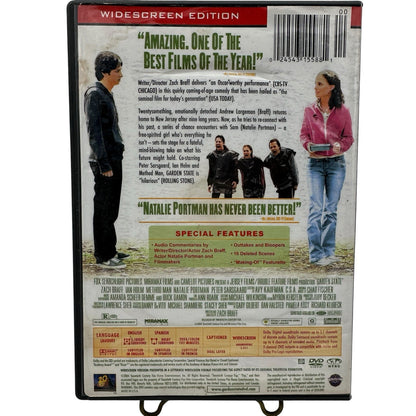 Garden State (DVD, 2004) Zach Braff Natalie Portman Hilarious Heartfelt Comedy