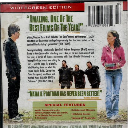 Garden State (DVD, 2004) Zach Braff Natalie Portman Hilarious Heartfelt Comedy