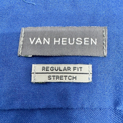 Van Heusen Men's Regular Fit Dress Shirt Blue 16.5 32/33 LS Stretch
