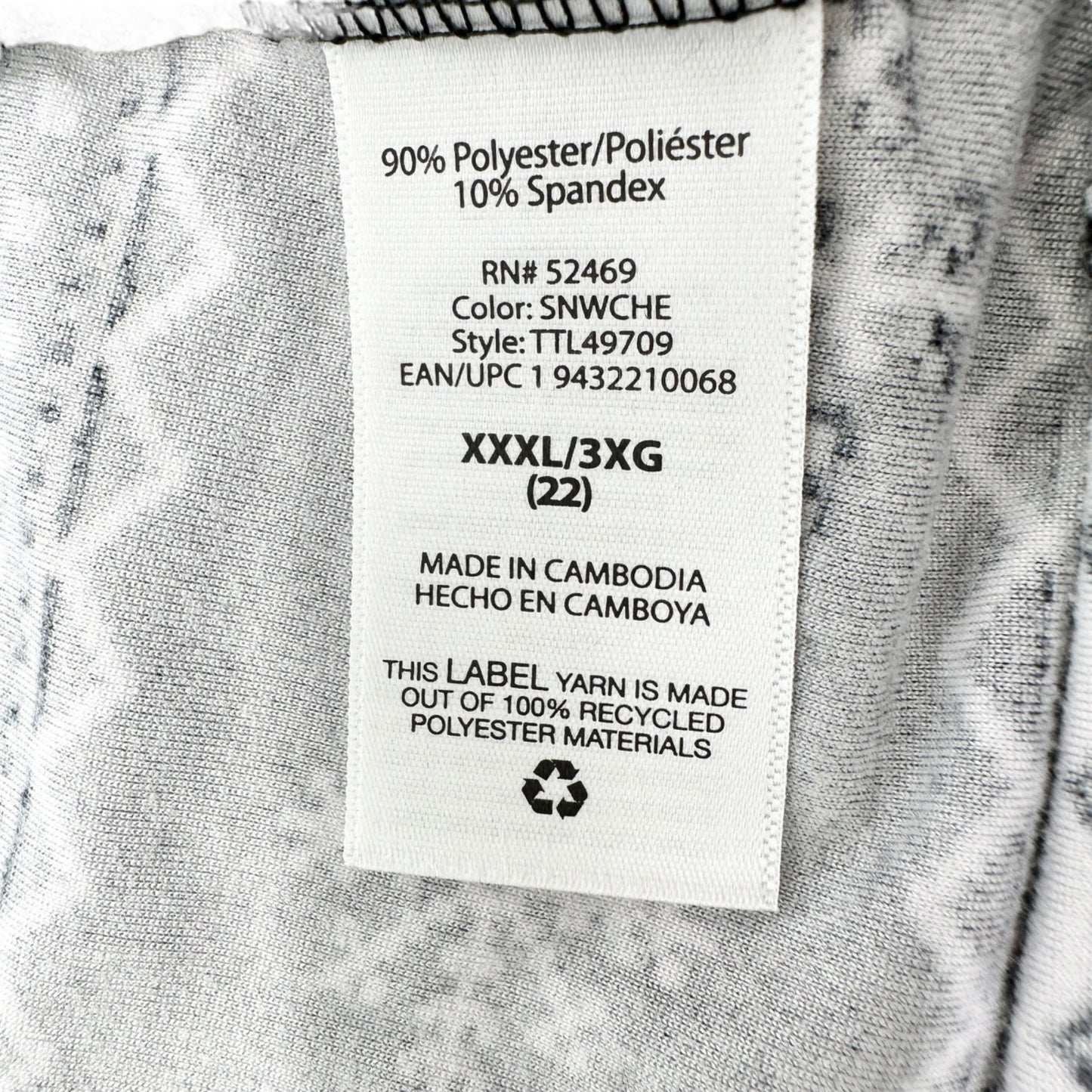 Time And Tru Leggings XXXL 3XG 22 Black White Gray Fair Isle Look